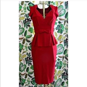 STOP STARING PEPLUM VINTAGE DRESS